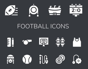 Modern Simple Set of football Vector filled Icons