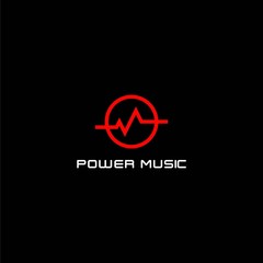 Clean and abstract logo design of music sound or sonic with black background - EPS10 - Vector