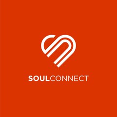 Clean logo design of love or soul connectionc with clear background - EPS10 - Vector.