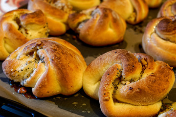 fresh homemade buns