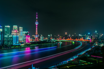 Shanghai city at night