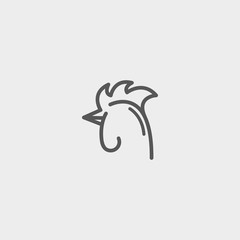 Chicken flat icon vector