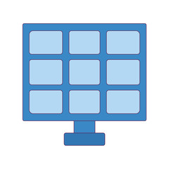 Isolated solar panel vector design