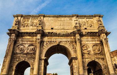 Arch of Constantine in Rome, Italy