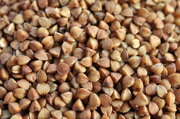 Background of dried buckwheat.