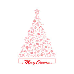 Merry Christmas background and greetings card