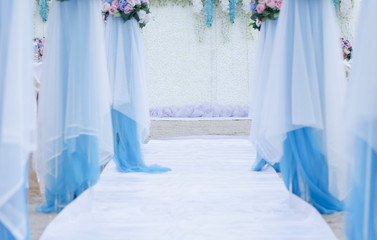 The way to the wedding stage