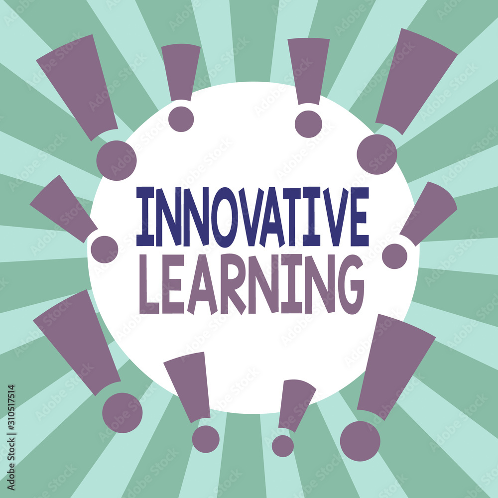 Poster handwriting text innovative learning. conceptual photo interdisciplinary teaching that stirs analyti