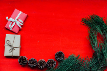 Christmas background Christmas tree new year gifts decor decoration holiday winter