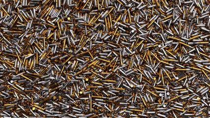 Pile of Many Different Types of Bullets and Bullet Cases
