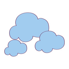 Fototapeta premium Isolated clouds shapes vector design