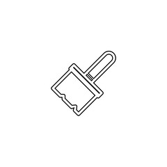 Brush tool icon. Repair symbol. Logo design element