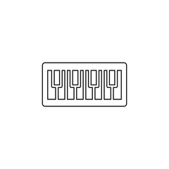 Piano icon. Music symbol. Logo design element