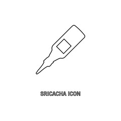 Sriracha icon. Food spices symbol. Logo design element