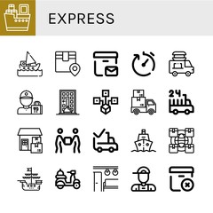 express icon set