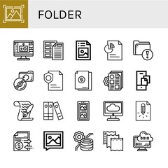 Set of folder icons