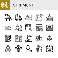 Set of shipment icons