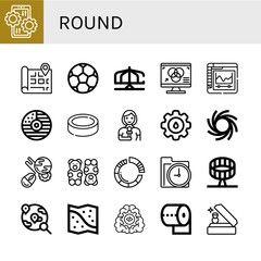 Set of round icons