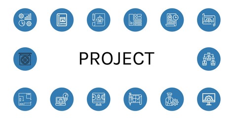 project simple icons set