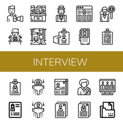 Set of interview icons