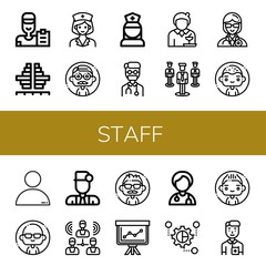 Set of staff icons
