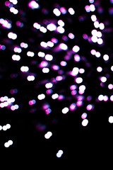 Isolated Christmas and New Year lights. White and pink.