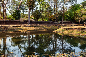 Fototapeta na wymiar Banteay Srei or Banteay Srey temple Angkorian sites in Cambodia