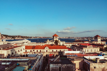 View from the roofs of the streets of Havana in Cuba