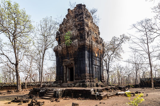 Prasat Pram Temple ruins Koh Ker Cambodia