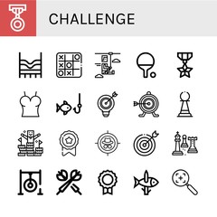 challenge icon set