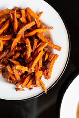 Sweet Potato Fries on White Plate