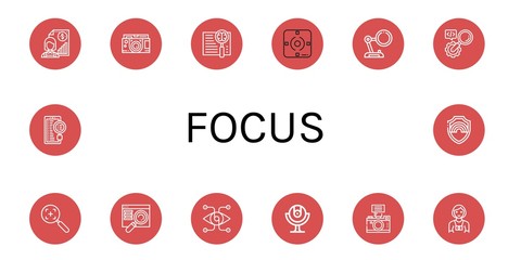 Set of focus icons