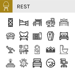 Set of rest icons
