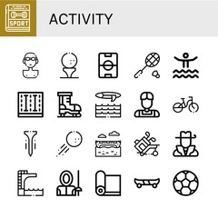 activity simple icons set