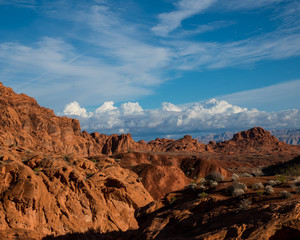 clouds and red rocks