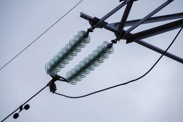 electrical transmission line insulators and element of the high voltage pylon