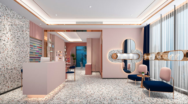 3d render of beauty and spa center