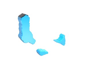 3d illustration of comoros country map