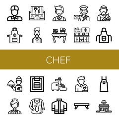 Set of chef icons