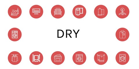 Set of dry icons