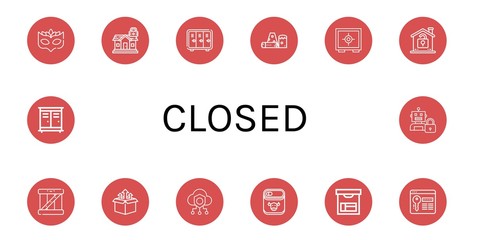 closed icon set