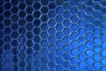 Obraz premium Blue hexagonal tiles