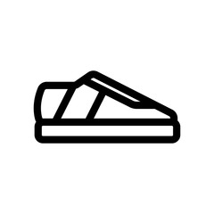 Sneakers icon vector. A thin line sign. Isolated contour symbol illustration