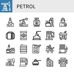 petrol icon set