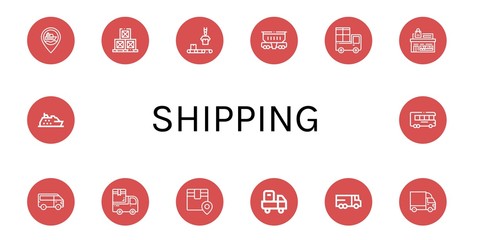Set of shipping icons