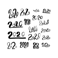 Hand lettering grunge card with textured handcrafted doodle letters in retro style