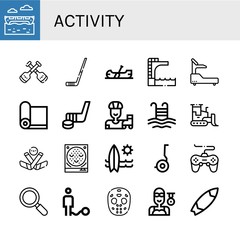 activity icon set