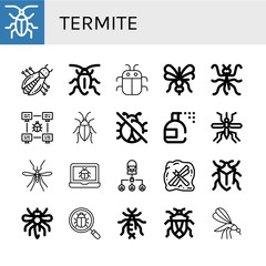 termite icon set