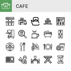 Set of cafe icons