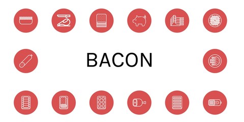 bacon icon set